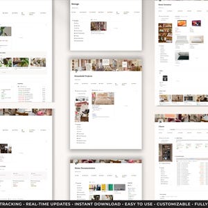 Peut inclure: Plusieurs pages de sites web avec des cat&eacute;gories telles que les soins des plantes, le stockage, la sensibilit&eacute; domestique, les projets domestiques, les soins pour animaux de compagnie, la documentation domestique et les clients. Le texte en bas de l'image indique : SUIVI INTELLIGENT - MISES &Agrave; JOUR EN TEMPS R&Eacute;EL - T&Eacute;L&Eacute;CHARGEMENT INSTANTAN&Eacute; - FACILE &Agrave; UTILISER - PERSONNALISABLE - ENTI&Egrave;REMENT INT&Eacute;GR&Eacute;.