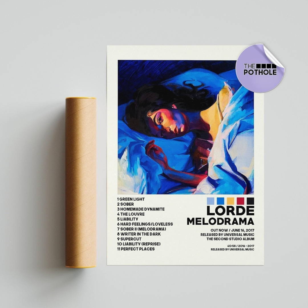 Lorde Posters / Melodrama Poster / Lorde Melodrama / Album Cover Poster ...