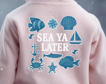 Beach Vibes Hooded Sweatshirt | Retro Seasheel Surf Graphic Sweatshirt