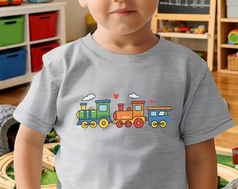 Kleinkind T-shirt/Sweatshirt, Jungen Eisenbahn Ingenieur T-Shirt, klassisches Zug Grafik Shirt, Kinderzug-Liebhaber-Geschenk, niedlicher Zug-Geburtstags-Party Kleidung