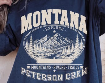 Montana Peterson Crew Vintage Mountain Graphic Tee