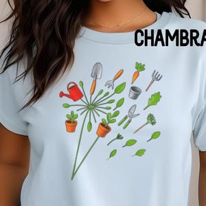 Gardening is MyTherapy Unisex Tee, Plant Lover Shirt, Nature Inspired Top, Gardener Gift, Floral T-shirt, Botanical Print Apparel