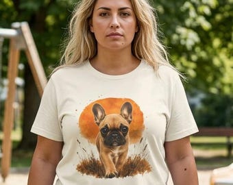 Watercolor French Bulldog Toddler Tee | | Matching Rustic Savanna Tee | Safari Youth Shirt