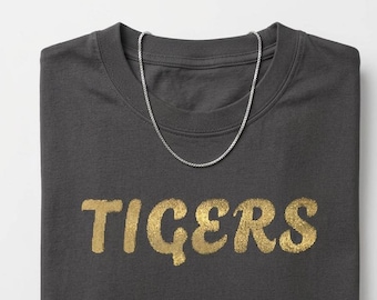 Personalized Gold Metallic Team Crewneck Shirt | Gold Metallic Lettered Pullover