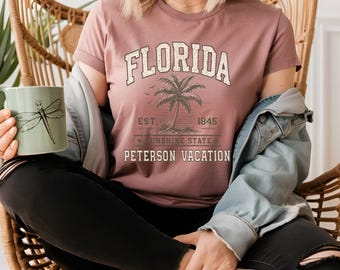 Florida Sunshine State Palm Tshirt | Family Vacation Tee