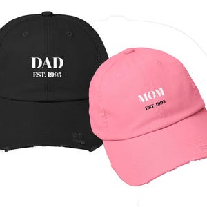 Distressed Dad Cap - Stylish Unisex Baseball Hat for Fathers, Perfect Gift for Father&#39;s Day, Casual Wear, Summer Outings, Dad Established