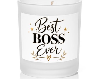 8oz Frosted Candle With Bamboo Lid