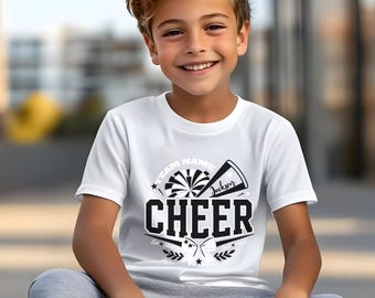 Toddler Cheer Mascot T-shirt | Custom Cheerleader Logo | Team Colors Cheer Squad Shirt | Team Name Option |
