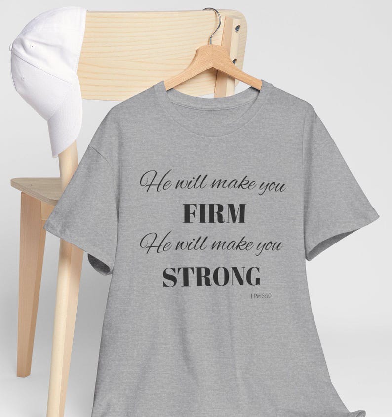 Scripture-Inspired Unisex Cotton Tee: Faith-Based Apparel with Motivational Bible Verse for Men & Women image 1