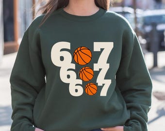 6 7 Basketball Sweatshirt, Team Pride Crewneck