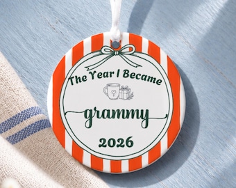 Grammy  The Year I Became | Personalized Ceramic Ornament