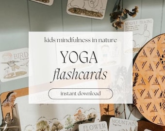 Kinder Achtsamkeit Bündel | Yoga Posen, Atmungsmatte, Postkarten | Druckbare Natur-Aktivitäten