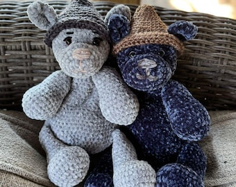 Patrón de osito de peluche a crochet, patrón de osito de peluche a crochet fácil, patrón de osito de peluche a crochet en PDF, patrón de osito de peluche a crochet simple