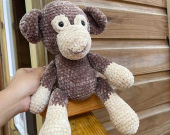 Patrón de mono de crochet, patrón de mono de crochet para niños, patrón de mono de peluche pequeño de crochet