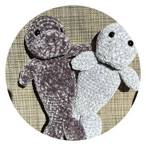 Manatee Crochet Pattern, Minin Manatee Crochet Pattern, Manatee Plushie Crochet Pattern
