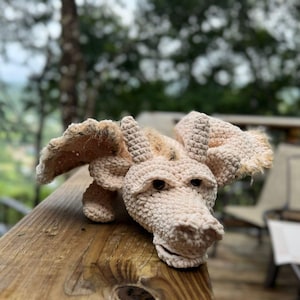 Crochet Dragon Pattern, Plushy Dragon Crochet Pattern, Falkor Inspired Crochet Pattern