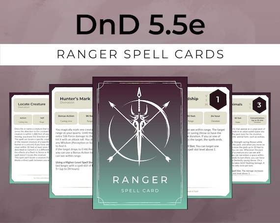 All Ranger Spells Dnd Ranger Spells