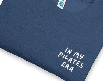 Sudadera de cuello redondo "In My Pilates Era" con bordado de Pilates, ideal para amantes del Pilates, instructores de Pilates y comodín unisex.