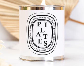 Vela de Pilates / Mejor instructor de Pilates / Regalo para instructor / Decoración de estudio de Pilates / Amante del Pilates / Regalo de Pilates / Princesa de Pilates