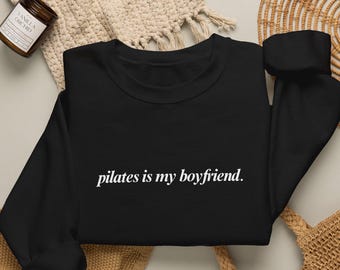 Pilates ist mein Freund – Rundhals-Sweatshirt | Pilates-Trainings-Sweatshirt | Pilates-Sweatshirt | Pilates-Geschenk für sie