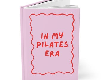 En mi época de Pilates, Cuaderno de Pilates, Diario rosa de tapa dura, Coquette, Regalos para ella, Regalo para instructor de Pilates, Planificador de Pilates