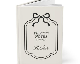 Diario de Pilates Personalizado / Regalo de Pilates para Chicas / Cuaderno de Pilates / Regalo para Instructora / Regalos para Ella / Diario Coquette