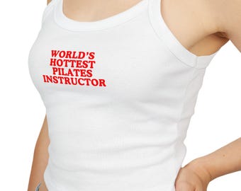 Tanktop „Heißestes Pilates-Trainerinnen-Top der Welt“, Pilates-Crop-Top, Tanktop, Geschenk für Pilates-Trainerinnen, Pilates-Shirt, Pilates-Geschenk für Sie
