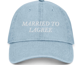 Lagree-Jeansmütze „Married To“ | Bestickte Lagree-Mütze | Lagree-Geschenk für Sie | Lagree-Ästhetik | Wellness-Geschenk | Geschenk für Kursleiter