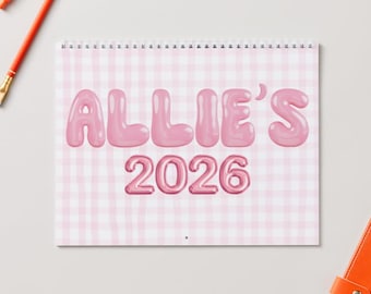 2026 Custom Canva Calendar Template, Digital Download