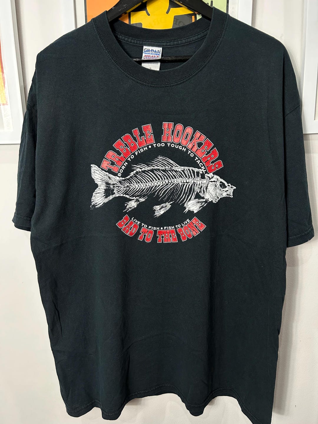 Vintage 00s Bad to the Bone Fish Shirt Size XL - Etsy