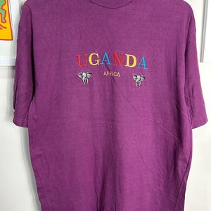 Camisa vintage Uganda anos 90 tamanho L
