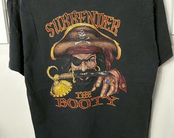 Vintage Graphic T Shirt XL Pirate Virginia Beach Black Tee - Etsy