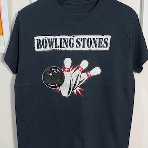 Vintage Bowling Stones-shirt uit de jaren 00, maat M