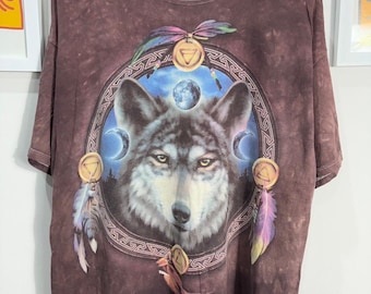 Vintage 00s Wolf Shirt size XL