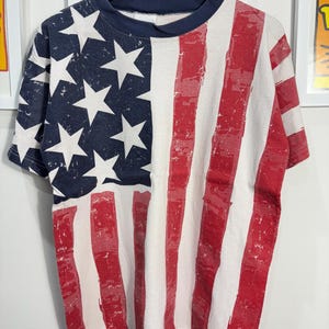 Vintage 00s USA Flag Shirt size XL