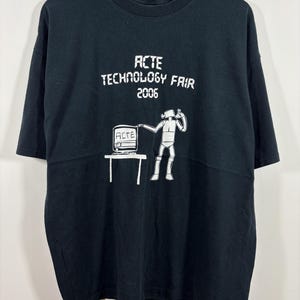 Camiseta vintage de la feria tecnológica ACTE de los años 2000, talla XL
