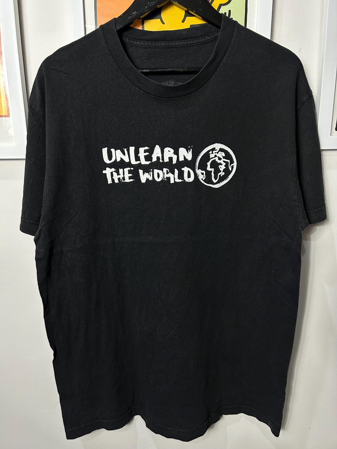 Vintage 00s Unlearn the World Shirt Size L - Etsy