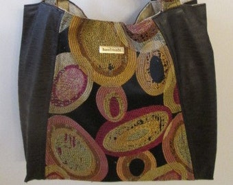 Vinyl and Fabric Purse/Tote Bag