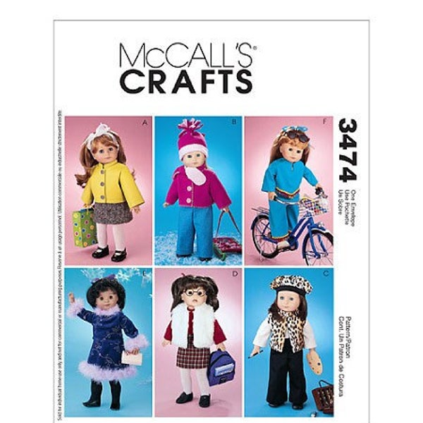 McCall's 3474 - Coats and Jackets for 18" Doll