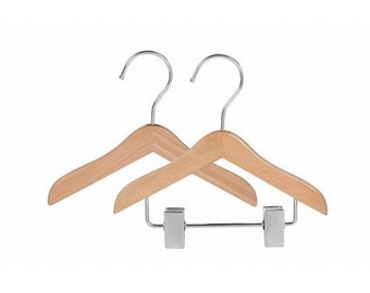 Wood Hangers for Doll Clothes - With or Without Clips