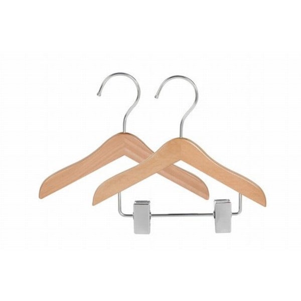 Perchas de madera para ropa de muñecas (con o sin pinzas)