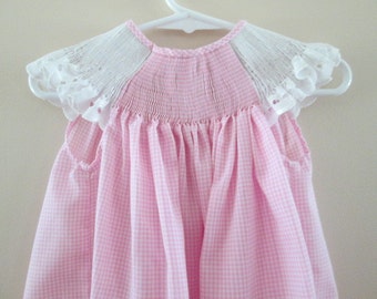 Ready-To-Smock Girl's Bishop Dress or Bubble - Gingham