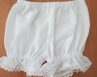 Bloomers in sizes 6 mo., 12 mo., 2 or 3