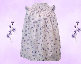 Ready to Smock Bishop Dress or Bubble - Choice of Colors, Eyelet Print Fabric