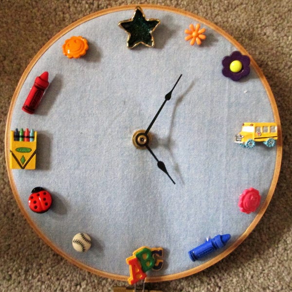 Button Clock for Child's Room
