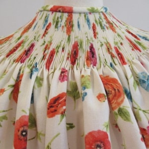 Ready to Smock Girl's Bishop Dress or Bubble - 100% cotton floral print