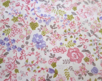 Ready to smock bishop style girl's dress with angel sleeves - Pink Floral Cotton Print