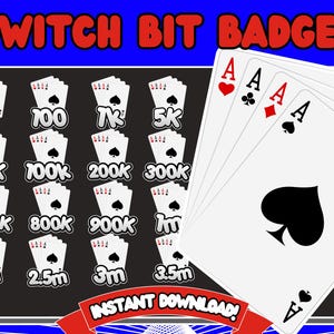 Pik-Ass-Bit-Abzeichen Twitch-Karte Bit-Abzeichen Spielkarten Bit-Abzeichen Karten Bit-Abzeichen Kartenspiele Bit-Abzeichen Twitch Discord Chat Bit-Abzeichen
