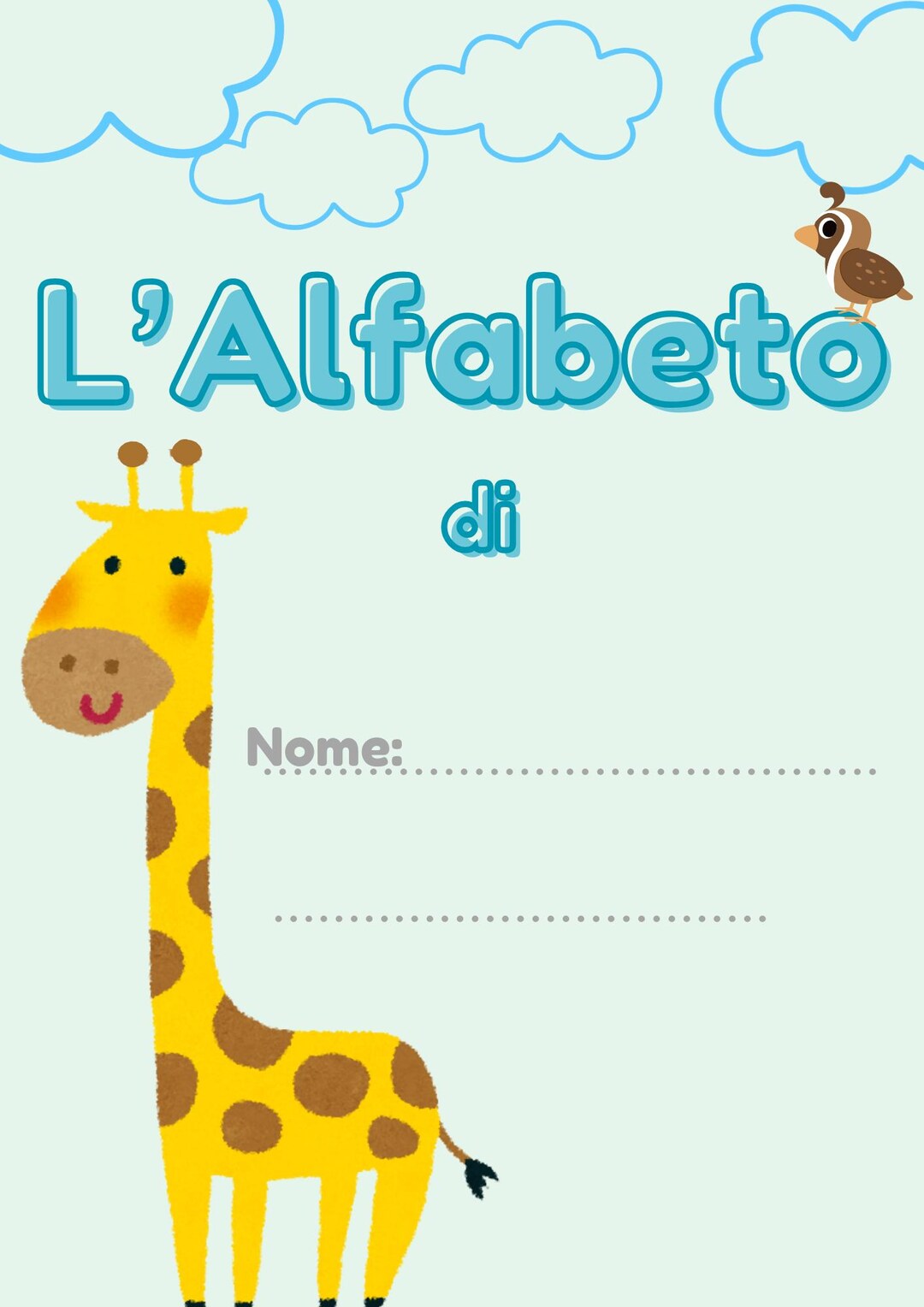 Alphabet Coloring Pages for Kids Animals and Letters PDF F4 Printable ...