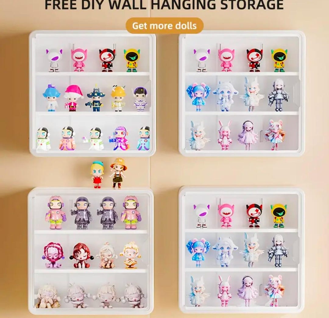 Wall-mounted Multi-purpose Storage Organizer - Transparent Dustproof ...
